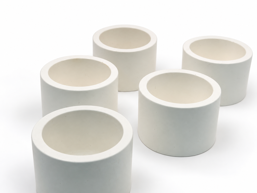 Bol decorativ rotund – Alb-crem, handmade